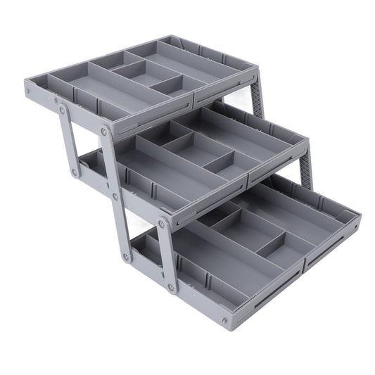 Multi Level Drawer Organizer, Expandable Folding Smart Drawer Organizer Makeup Organizer For Drawer Smart Drawer Organizer Kitchen Gadgets Utensils for Jewelry, Office Drawers (3