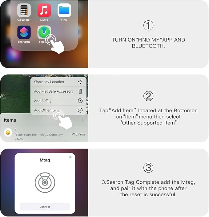 Tracker Device for Vehicles,No Monthly Fee GPS Car Tracker,Anti-Lost Car Locator Works with Find My(iOS Only),Mini Hidden Car Tracker with Magnetic Case (Black,2PCS)