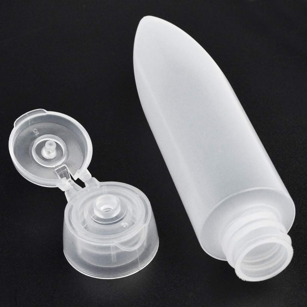 Nydotd 18 Pack Travel Size Plastic Squeeze Bottles for Liquids, 30ml/1Oz TSA Approved Makeup Toiletry Cosmetic Containers, Leak-Proof with Flip Caps, Refillable