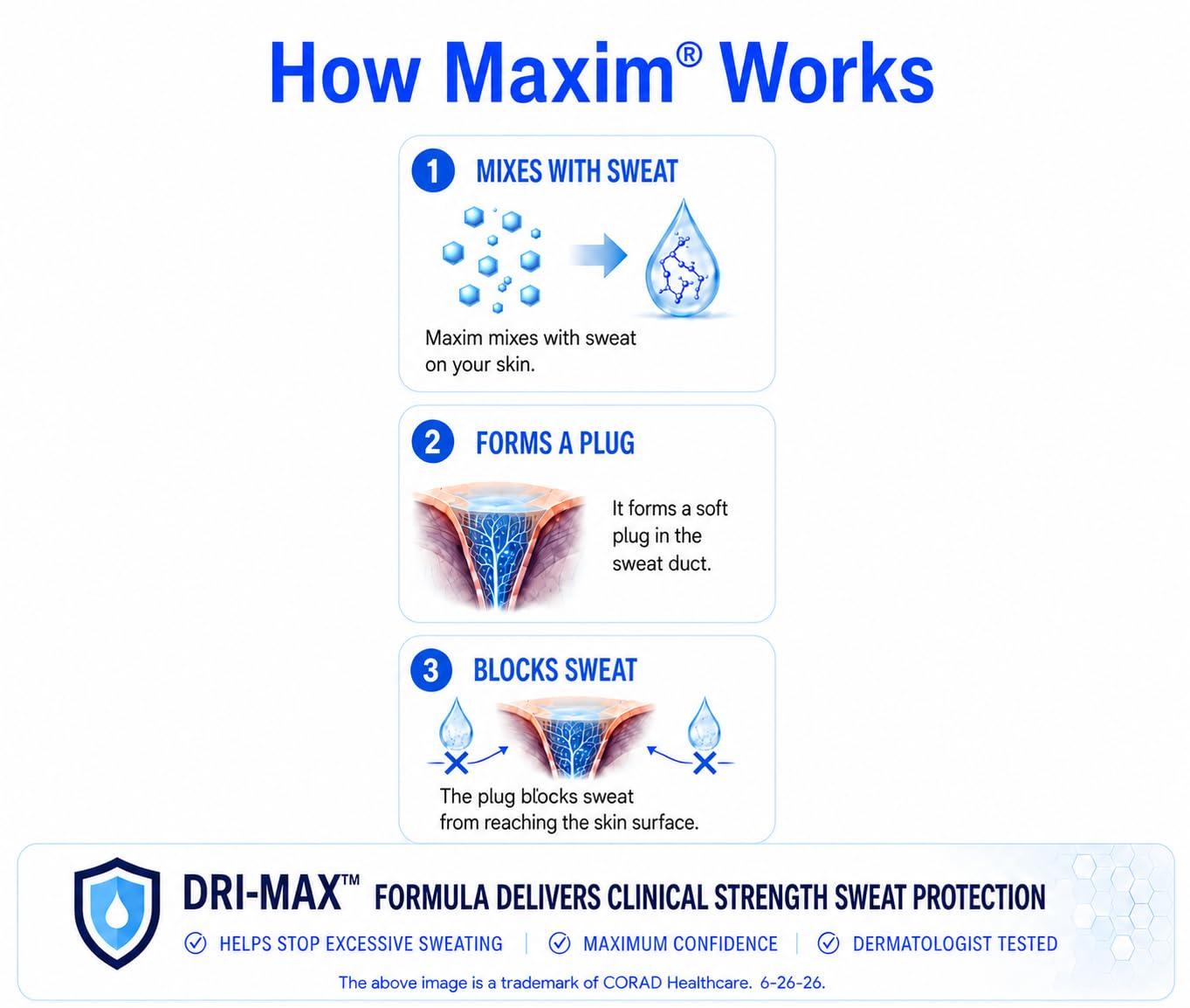 Maxim® Clinical Strength Antiperspirant for Hyperhidrosis Excessive Sweating – Stops Sweat Up to 48 Hours Per Use – Antiperspirant for Men and Women Certain to Keep you Dri
