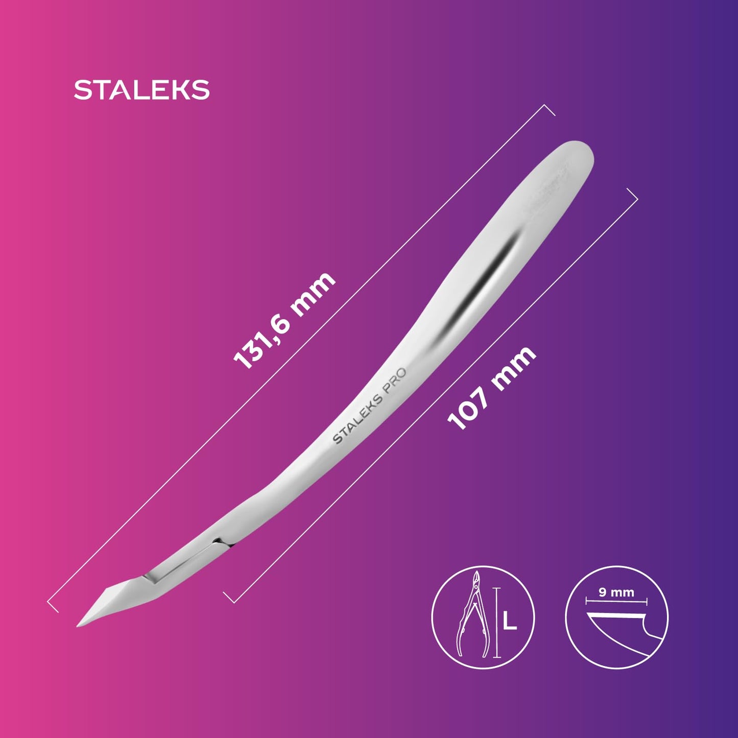 STALEKS PRO Expert 80 9mm Professional Cuticle Nippers – Stainless Steel Skin Nippers for Manicure