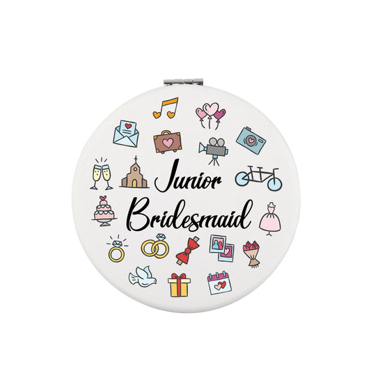 Zuo Bao Junior Bridesmaid Mirror Junior Bridesmaid Gift for Junior Bridesmaid Jr Bridesmaid Mirror Bridal Party (Junior Bridesmaid)