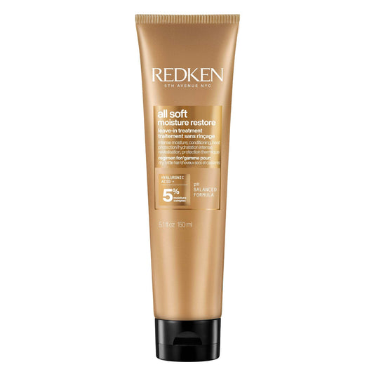Redken All Soft Moisture Restore Leave-In Treatment | With Hyaluronic Acid and Argan Oil| Hair Treatment for Dry and Brittle Hair | Humidity and Heat Protection | Anti-Frizz | For Soft and Smooth Hair