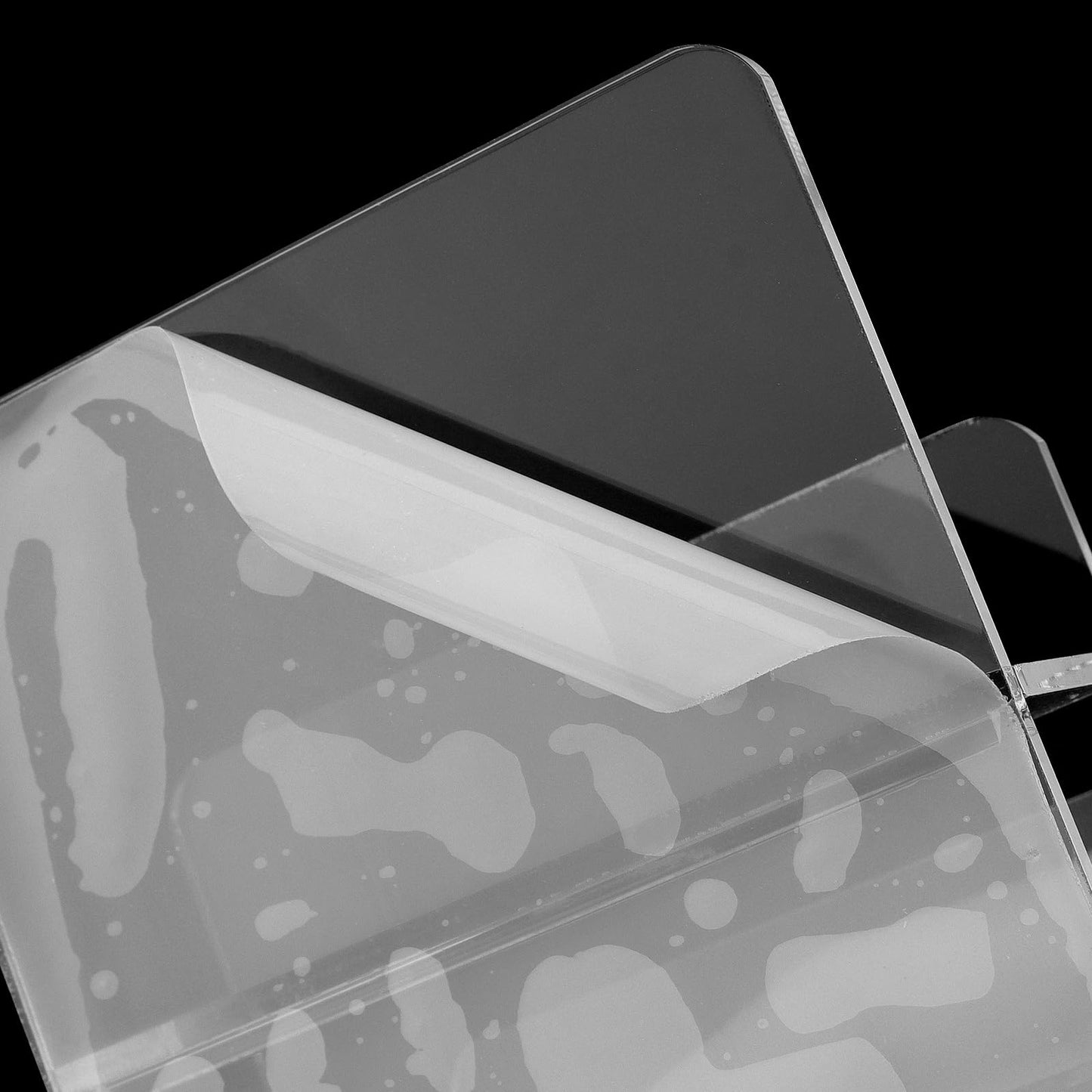 MOUYAT 6 Tier Acrylic Display Stand Clear Riser Display Shelf, Acrylic Wallet Display Stand Holder, Greeting Card Display Riser for Pops Figure, Makeup, Sunglasses, Purse, Jewelry, 9.2x3.9x8.4Inch