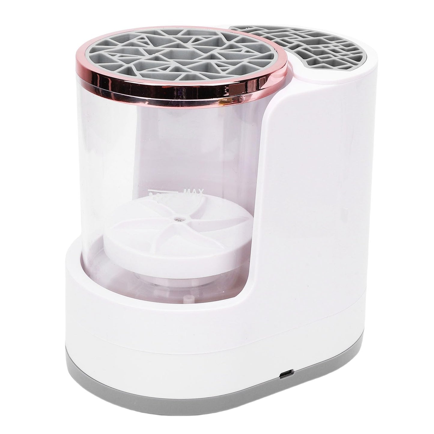 YUYTE 3 in 1 Electric Makeup Brush Cleaner and Dryer, Automatic Portable USB Makeup Brush Cleaning Machine with Holder, Fast Cleaner Tool for All Size Brushes Foundation, Eyeshadow, (White)