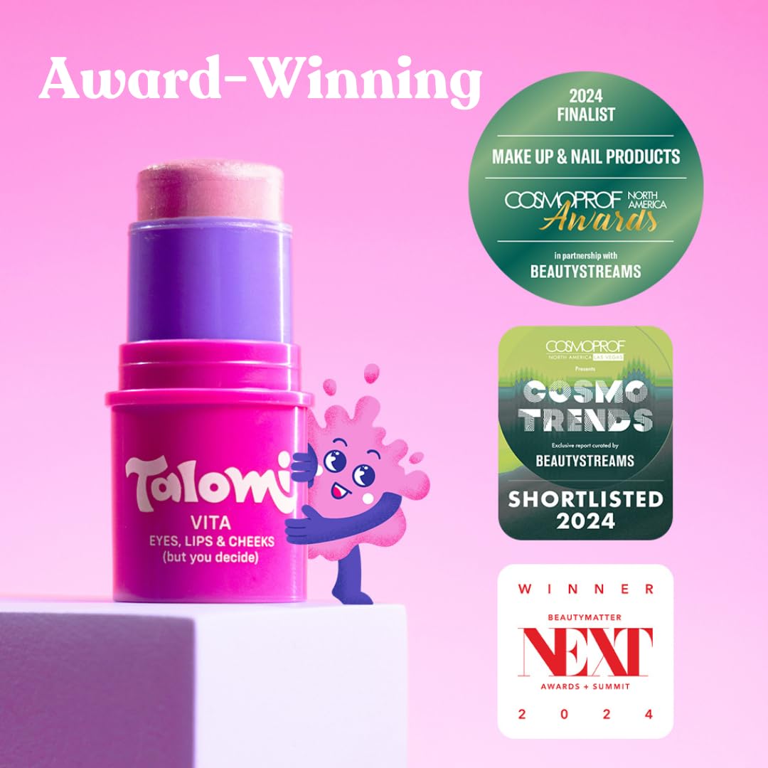 TALOMI Non Toxic Makeup Stick For Girls |Kids Clean Makeup for Eyes, Lips and Cheeks |Won't Clog Pores|Made in USA