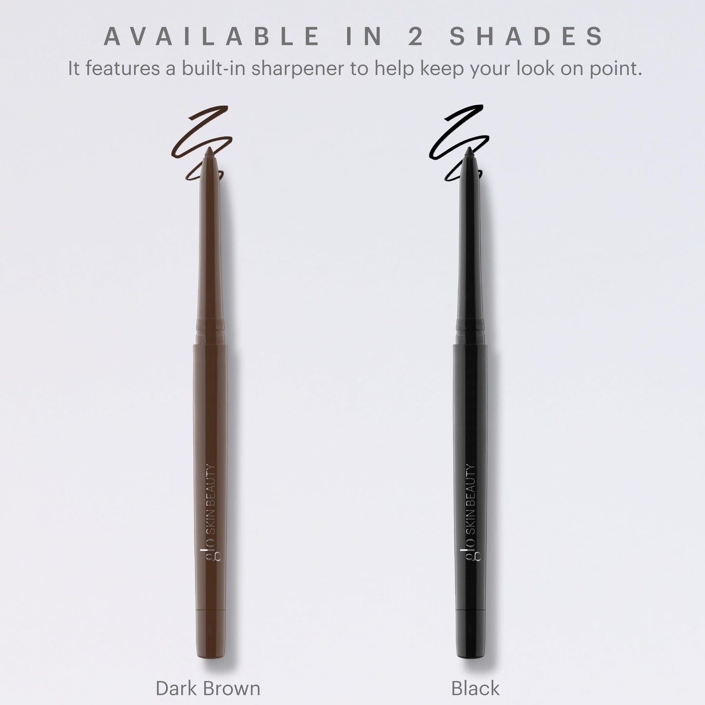 Glo Skin Beauty Precise Micro Eyeliner, Dark Brown - Ultra-Fine, Retractable Tip, Stays Put Without Melting or Transferring