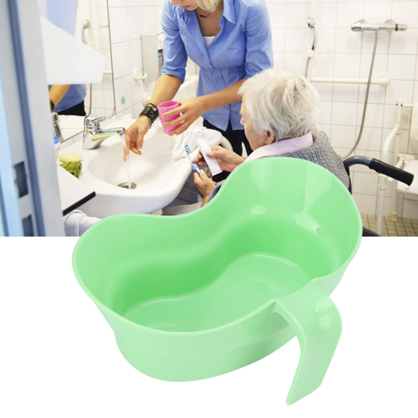 Fayelume Spit Cup, Emesis Basin, Wash Basin Cup, with Handle, for Elderly Bedridden Patient, Pregnant Women, Teeth Cleaning Toothbrushes