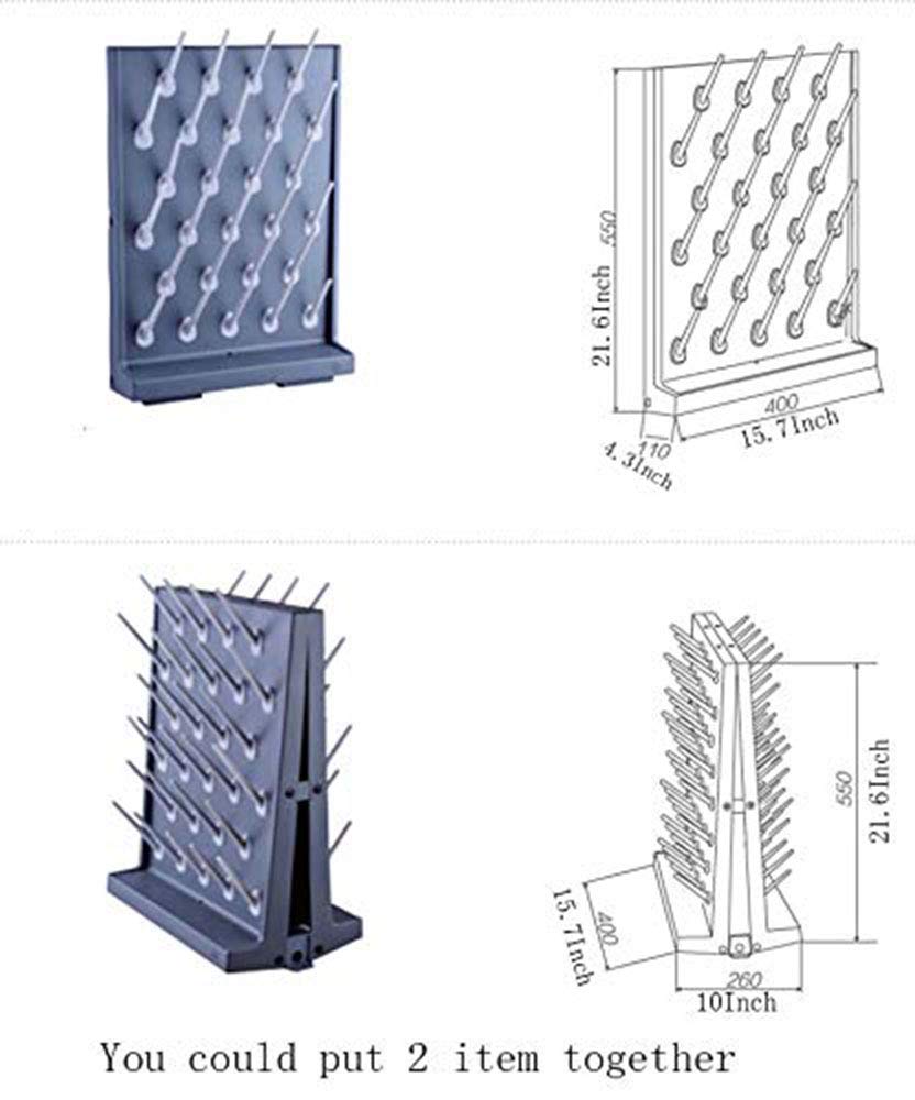 YTFLOT Drying Rack 27 Pegs Lab Supply Pegboard Bench-top/Wall-Mount Laboratory Glassware 27 Detachable PegsLab Drying Draining Rack Cleaning Equipment Grey