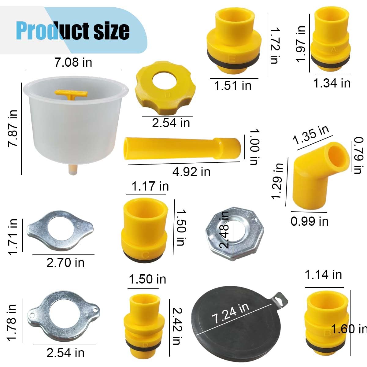 Spill Proof Coolant Funnel Kit, No Spill Radiator Bleeder Funnel Fill Kit, Coolant Filling Funnel Radiator Filler with Adapters, Universal Automotive Antifreeze Bleeder for Most Vehicles