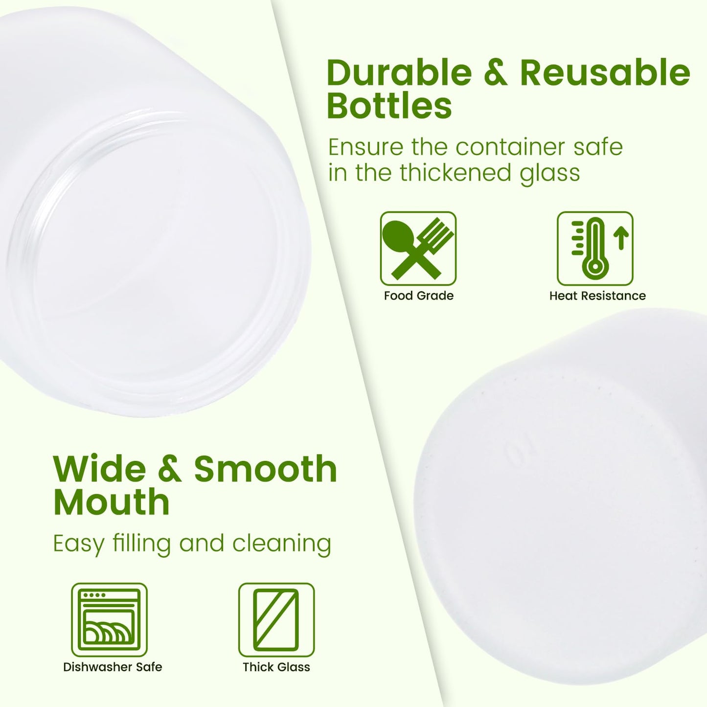 EkkoVla 24 Pack 4 oz Frosted Glass Jars with Lids, Round Empty Cosmetic Containers with Inner Liners for Lotion, Cream, Ointments, Powder, Candle