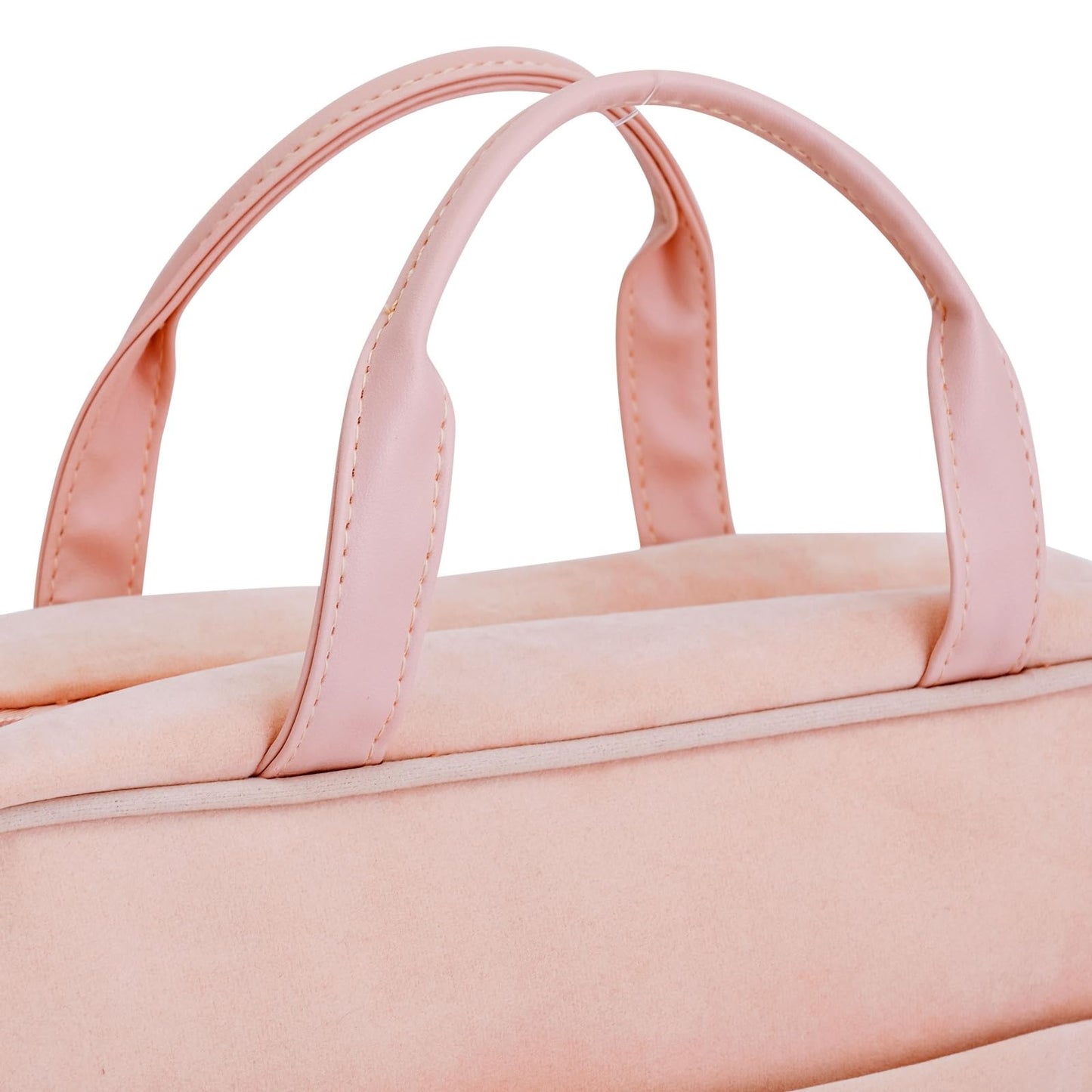 Glamlily Large Roll Up Hanging Toiletry Bag for Women, Pastel Pink Makeup Travel Organizer with S Hook for Cosmetics, Hair Accessories, Razors (13x4.5x9.75 In)