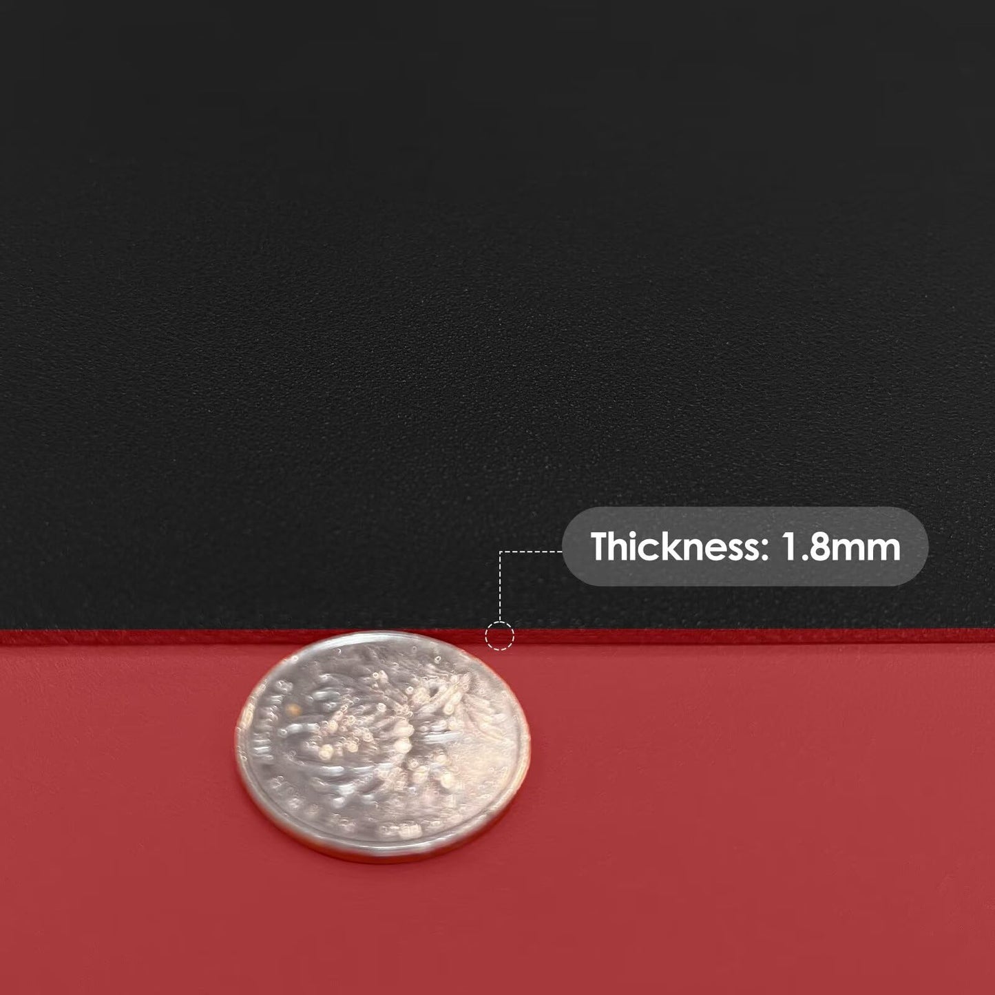Zinkooat Vanity Protector Mat - Can Be Used On Both Sides Waterproof and Easy to Clean Good Flatness Used for Dresser Table(Black+Wine Red 10x48)