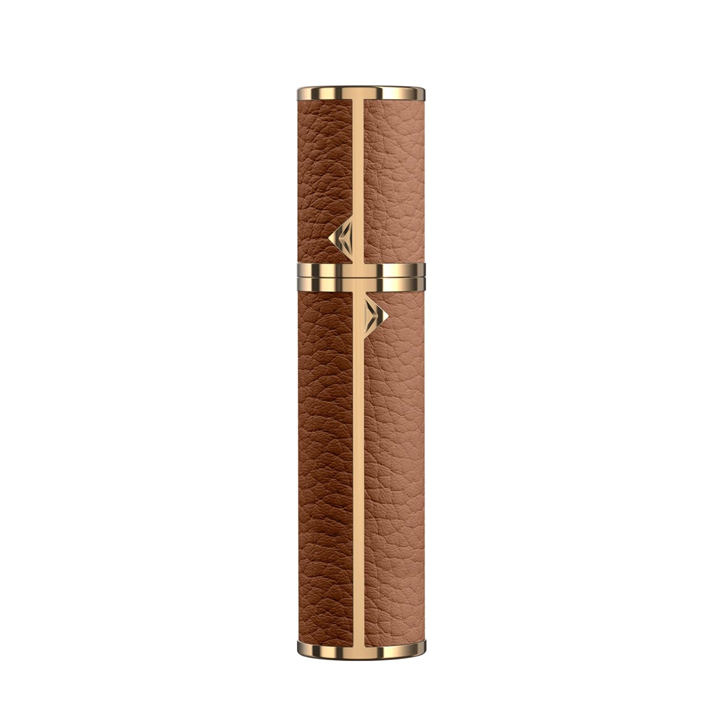 3zorqinron 8ML Travel Perfume Refillable Atomizer, Mini Genuine Leather Cologne Sprayer, Protable Pocket Size Empty Fragrance Spray Bottle (Brown)