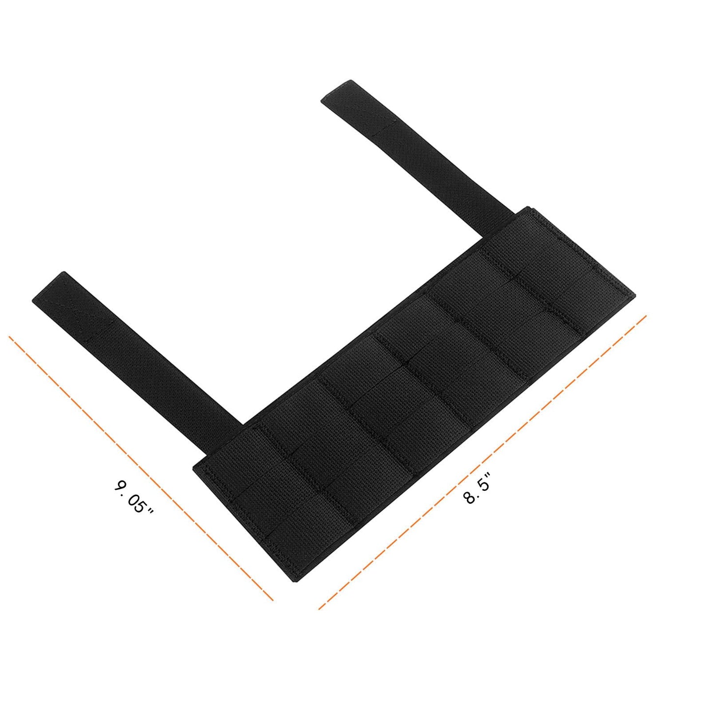 Tactical Phone EUD Bridge MOLLE Panel Front Expansion Carrier Phone Pouch Mount for D3CRM MK4 Tactical Vest (Black)