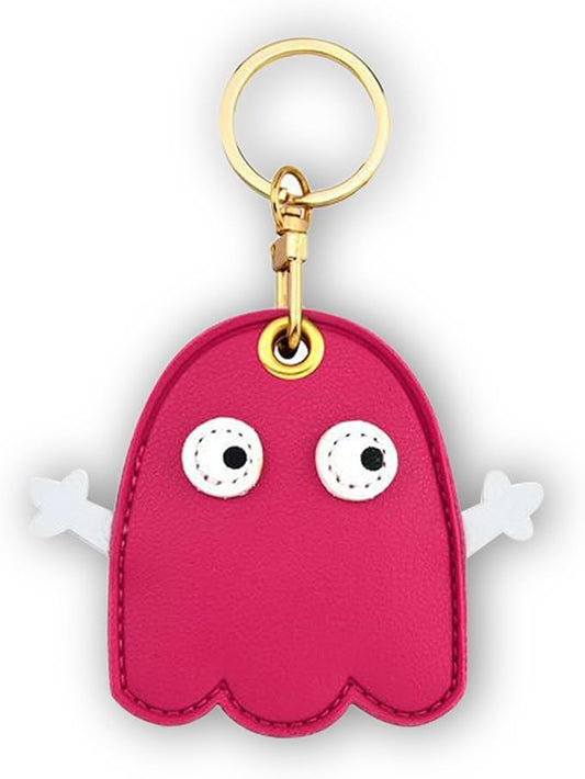 Leather Keychain Case Holder Compatible with Apple AirTag, GPS Airtag Keychain Finder Tracker with Key Ring, Anti-Scratch Protective Air Tag Cover
