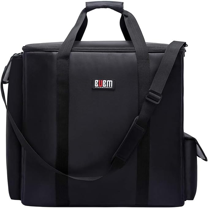 BUBM Desktop Computer Carrying Case, Padded Nylon Carry Tote Bag for Transporting Computer Tower PC Chassis, Keyboard, Cable and Mouse…