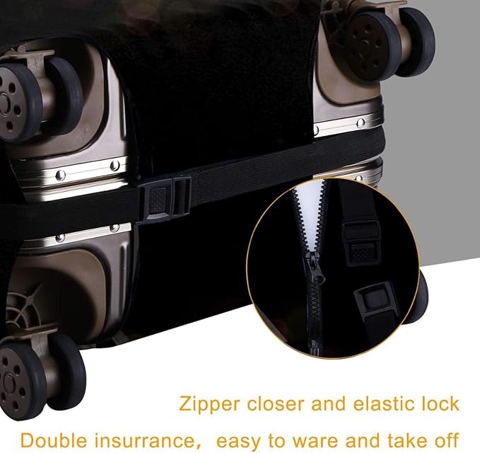 Travel Suitcase Protector African American Girl Elastic Protective Washable Luggage Cover With Concealed Zipper Suitable For 18-32 Inch(L (for 25-28 inch luggage))