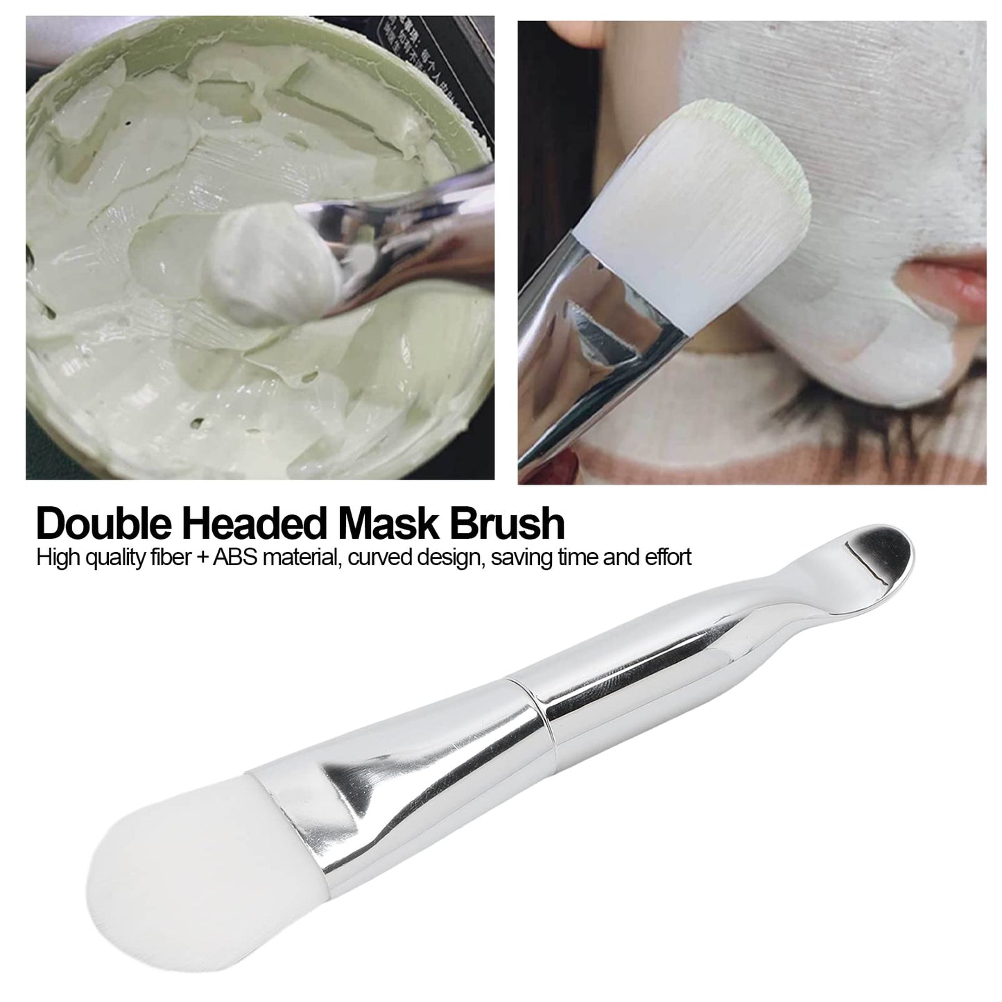ZJchao Face Mask Brush, 5pcs Double Ended Mud Mask Applicator Face Mask Applicator Face Mask Brush Applicator with Fiber and ABS for Sleeping Mask Mud Mask Application DIY Needs