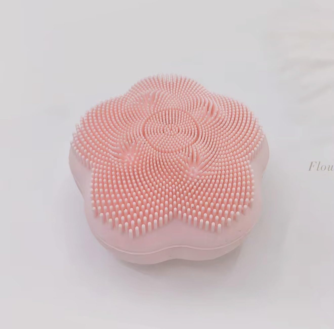 BEAUTIVANA Smart Facial Cleansing Device with Silicone Brush, 4 Modes, Magnetic Bead Massage, Rechargeable Waterproof Electric Face Cleanser, Pink