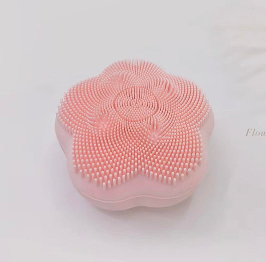 BEAUTIVANA Smart Facial Cleansing Device with Silicone Brush, 4 Modes, Magnetic Bead Massage, Rechargeable Waterproof Electric Face Cleanser, Pink