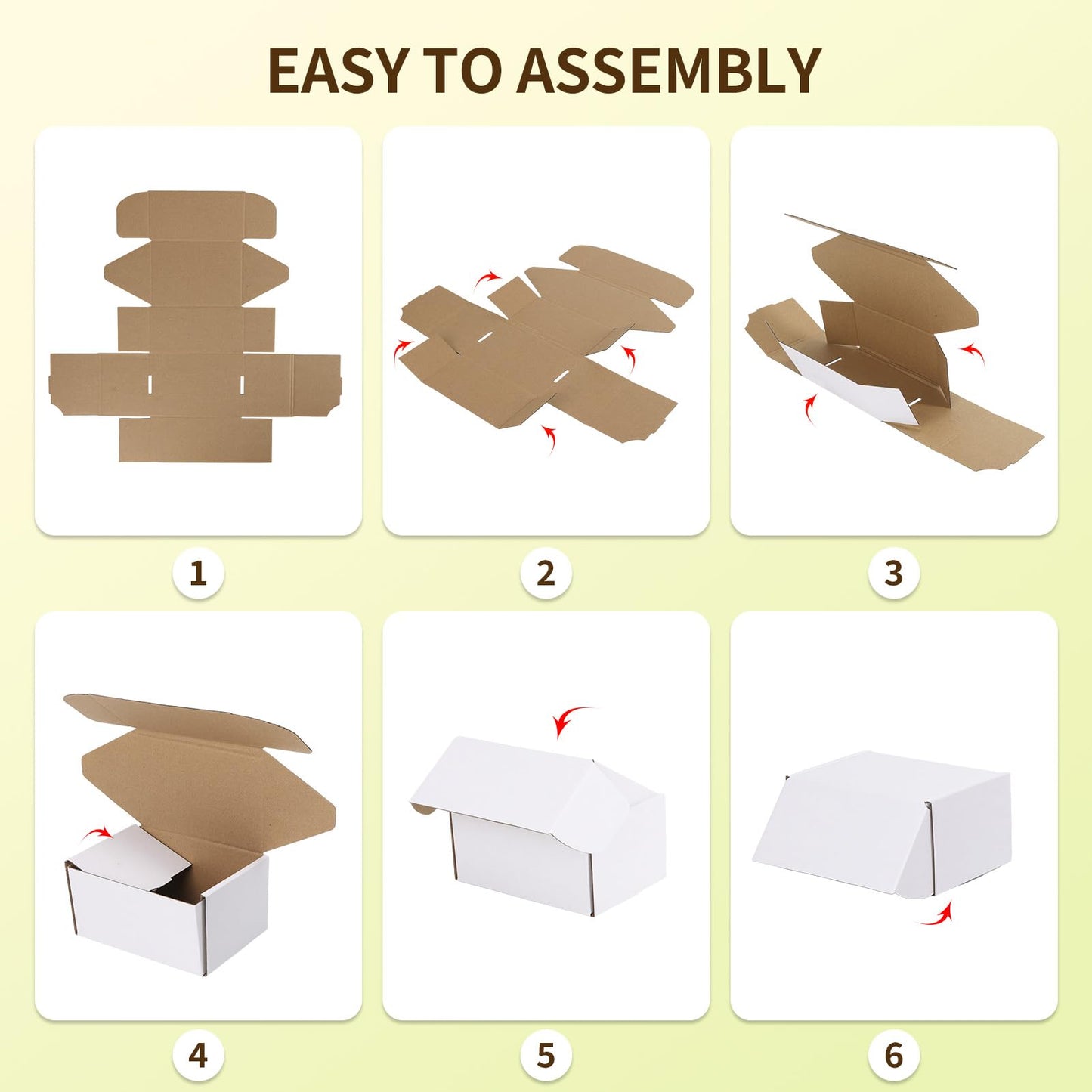 WIFTREY 6X4X3 Shipping Boxes Set of 30, 6X4X3 White Corrugated Cardboard Box for Packaging Small Business, Gift Packing, Mailing, Moving
