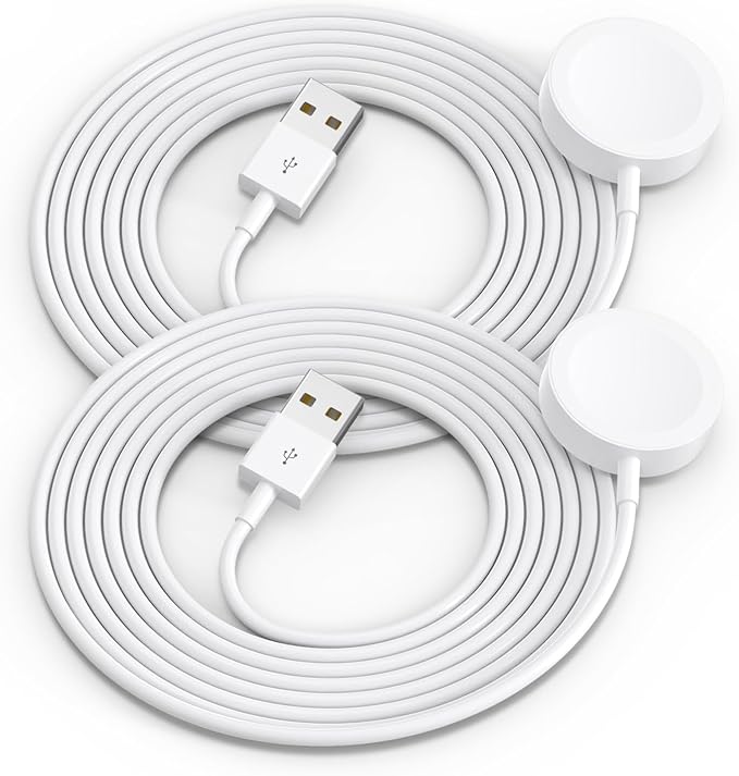 2Pack Upgraded for Apple Watch Charger USB Magnetic Wireless Fast iWatch Charger Portable Compatible with iWatch Ultra/Series 11/10/9/8/7/6/SE/SE2/5/4/3/2/1-[3.3FT]