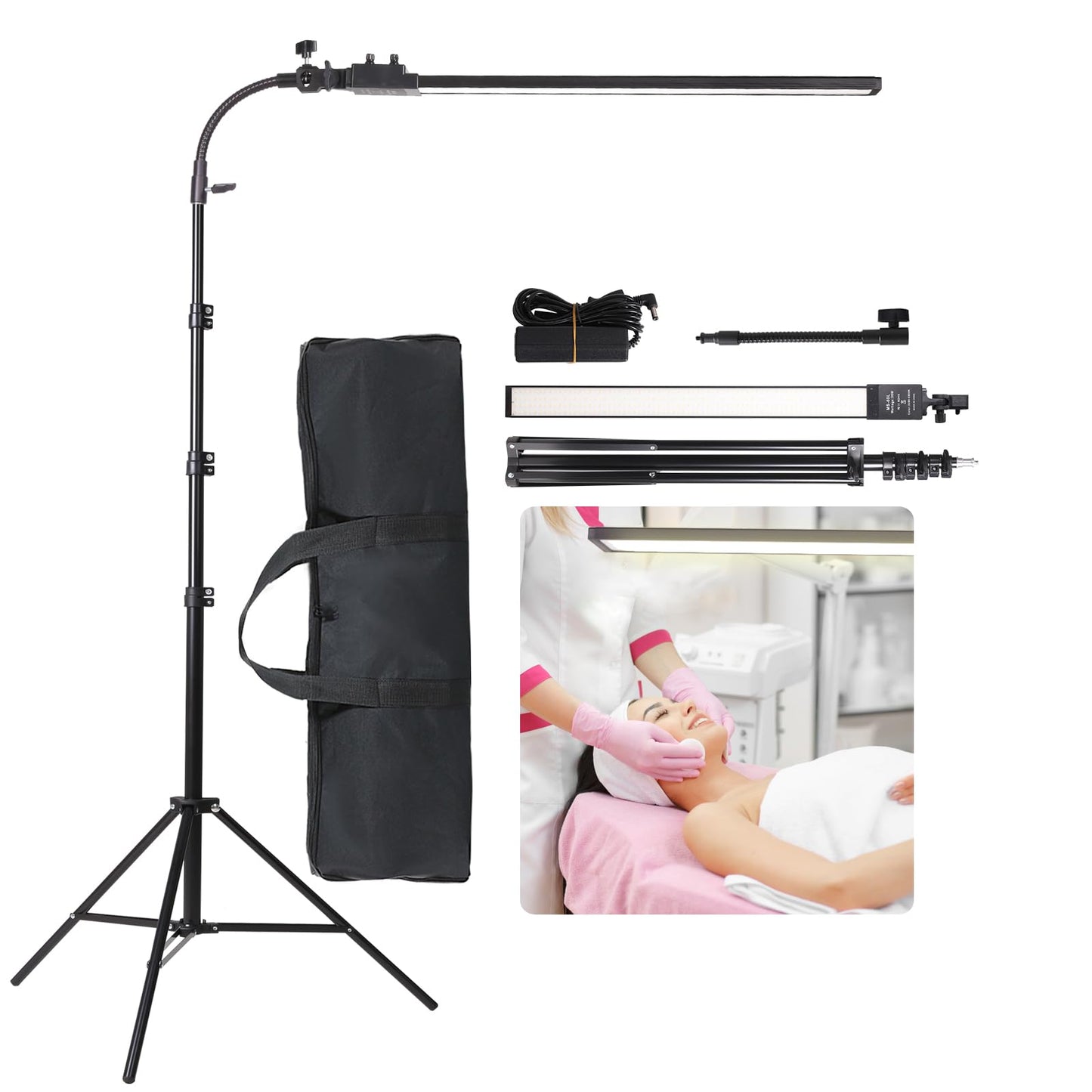FEIFANTEAM LED Photography Light Kit for Studio Portrait Photography, Live Streaming, YouTube Video Shooting, Tattooing, Eyebrow Tattooing, Eyelash Beauty, Beauty Lighting