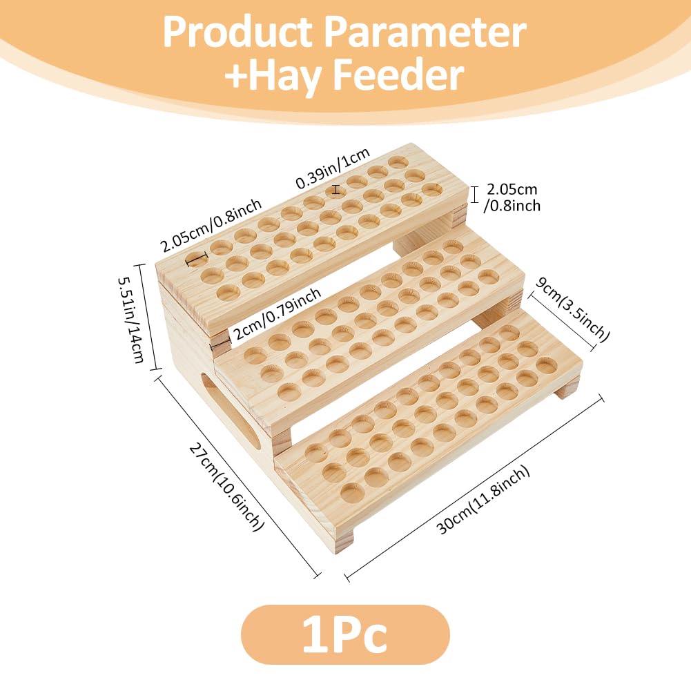 SUPERFINDINGS 1 Set 90 Slots Wooden Lipsticks Holder 3 Tier Tube Display Shelf Wood Tool Rack Wooden Essential Oil Display Storage Organizer for Cosmetic Lip Gloss Tool, Slot IDxT: 0.8"x0.4"