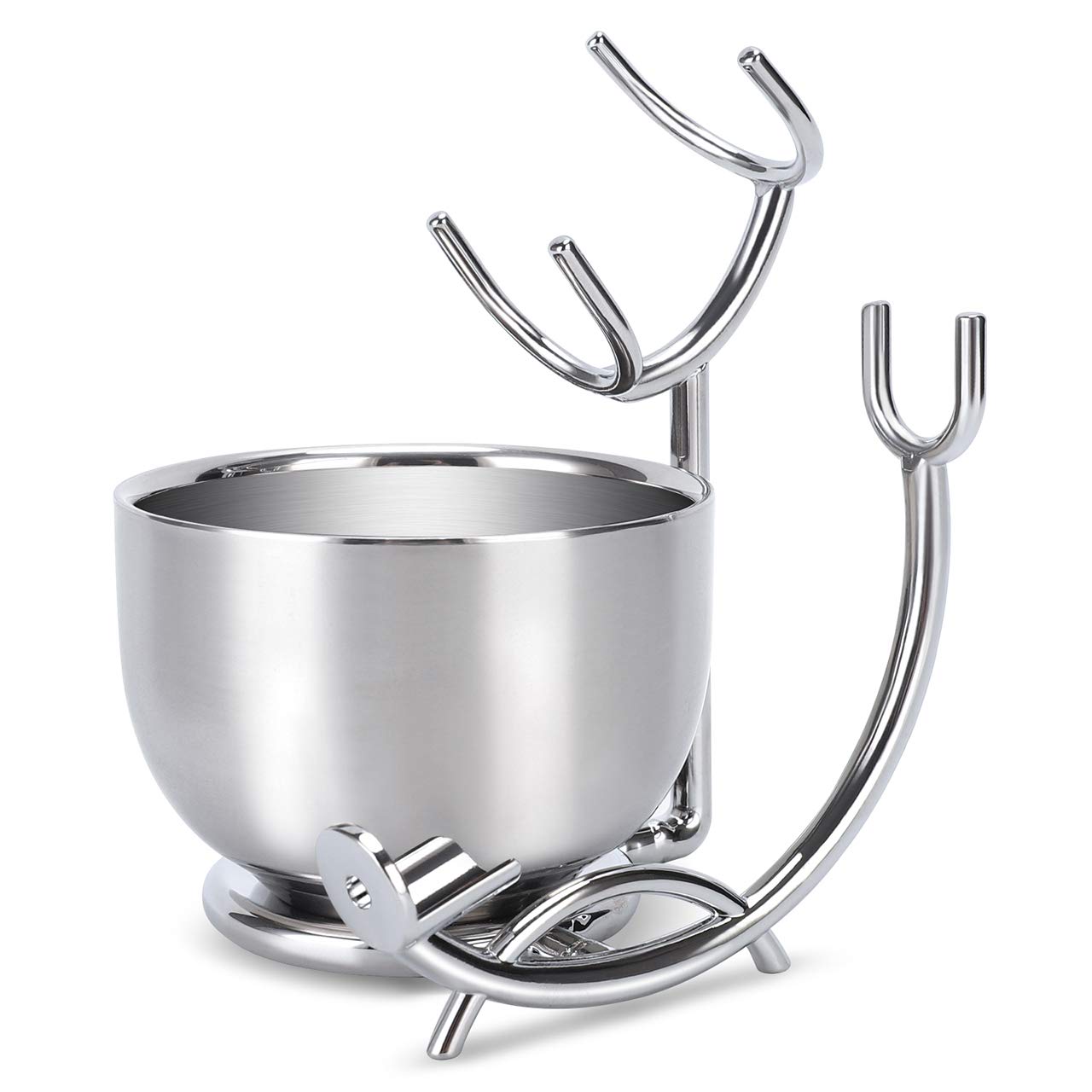 SANWA Grooming Shaving Kit for Men,Shaving Razor and Brush Stand with Stainless Steel Shaving Soap Bowl
