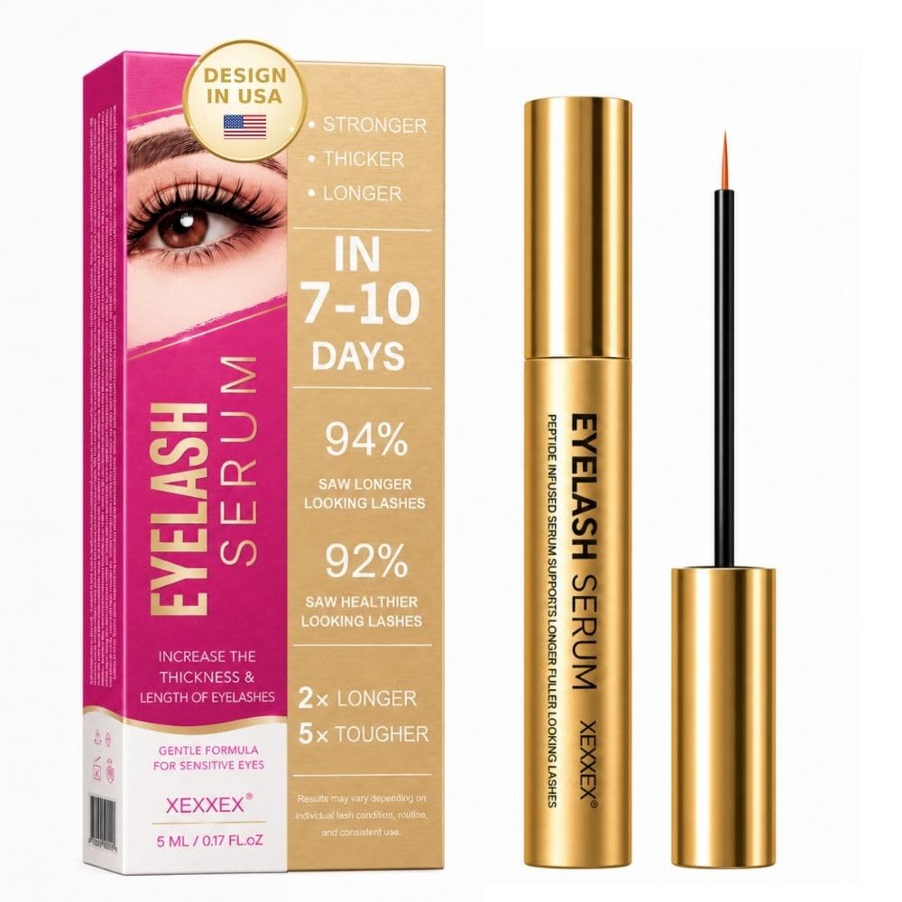 Lash Serum for Eyelash Growth - Advanced Peptide Lash Enhancing Serum for Fuller, Longer, Thicker-Looking Lashes, Hormone-Free Gentle Formula for Sensitive Eyes, 0.17 fl oz (1, 5ML)