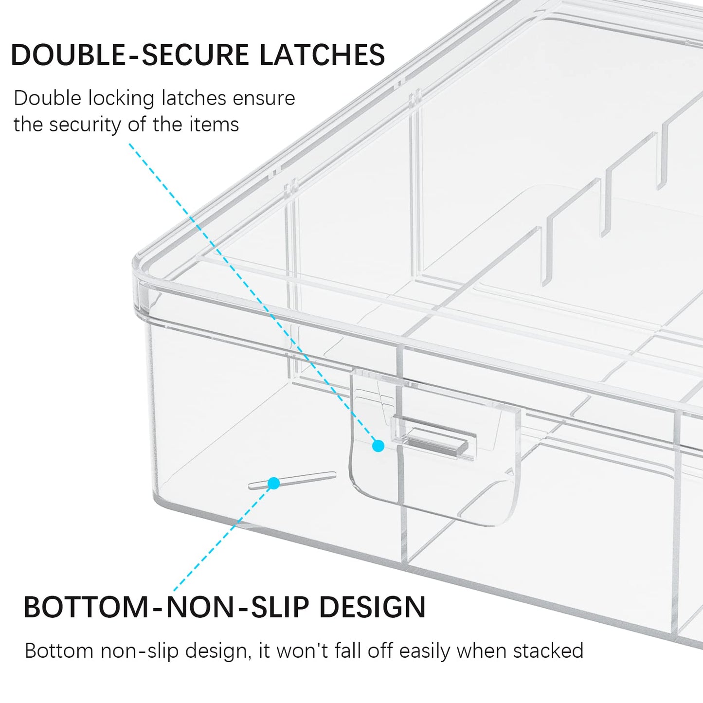 clear visible plastic storage box cosmetic tools storage box makeup tools fishing tackle accessory box organizer jewelry screws hardware accessories organizer box (4Pack)