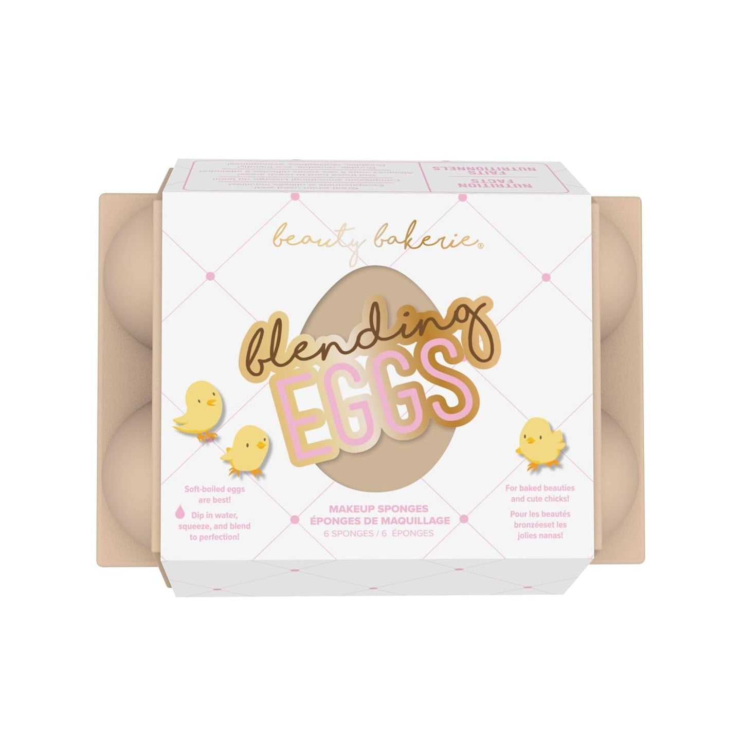 Beauty Bakerie Blending Egg Beauty Sponge Cosmetic Face Make up Blender Sponge Applicator for Powder, Liquid, Foundation, Concealer and Blending, Latex Free 6 Pack Set, Pink/Turquoise
