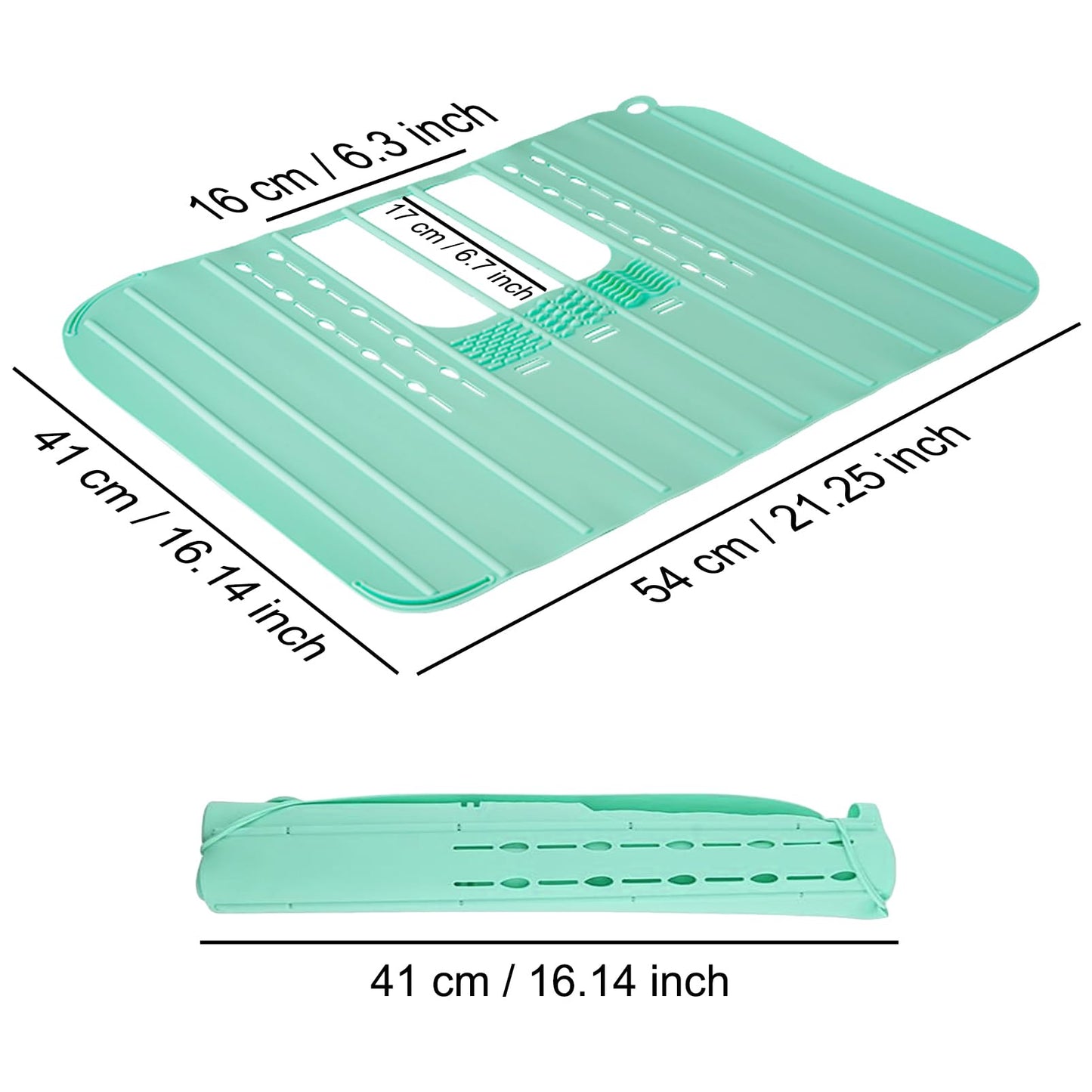 Ranphykx Sink Foldable Cover for Counter Space - Makeup Brush Cleaning Mat - Bathroom Makeup Tools Organizer Space Saver Bathroom Sink Silicone Cover