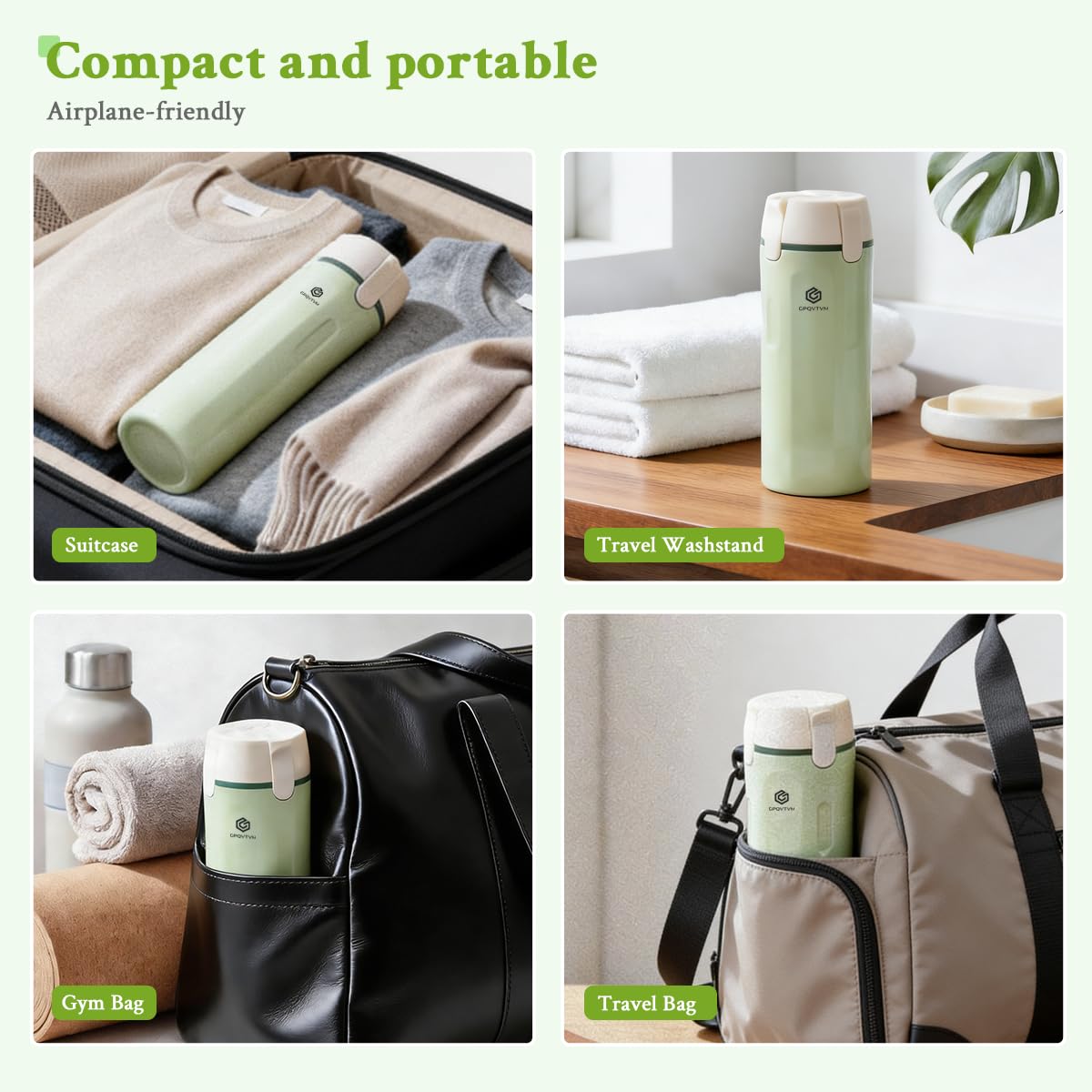 2 Pack 4 in 1 Travel Dispenser Bottle Four One Items Toiletry Containers Shampoo for Toiletries 4in -1 Soap 4-in-1 Leak Proof Rotatable Setpump Creams Sized TSA Refillable Lotion Cosmetic to Fill
