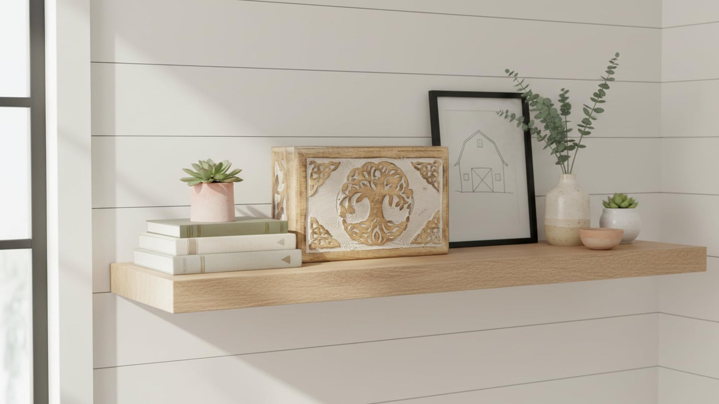 Great Birthday Gifts Handmade Decorative Wooden Jewelry Box Tree Of Life Carving Jewelry Organizer Keepsake Box Treasure Chest Trinket Holder Watch Box Storage Lock Box Housewarming Gift