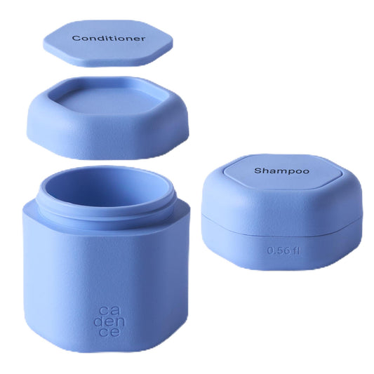 Cadence Capsules - Basic Skincare Set, Pacific - Three Small Containers with Magnetic Lids - 100% Leak Proof and TSA Approved for Travel and Carry On, Minimalist & Stackable (0.56 oz Each)