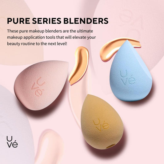 PURE Cut Makeup Blender Sponge, Streak Free Application of Liquid, Powder & Cream Foundation, Professional Complexion Blending Tool, Cruelty Free, Vegan, Latex Free