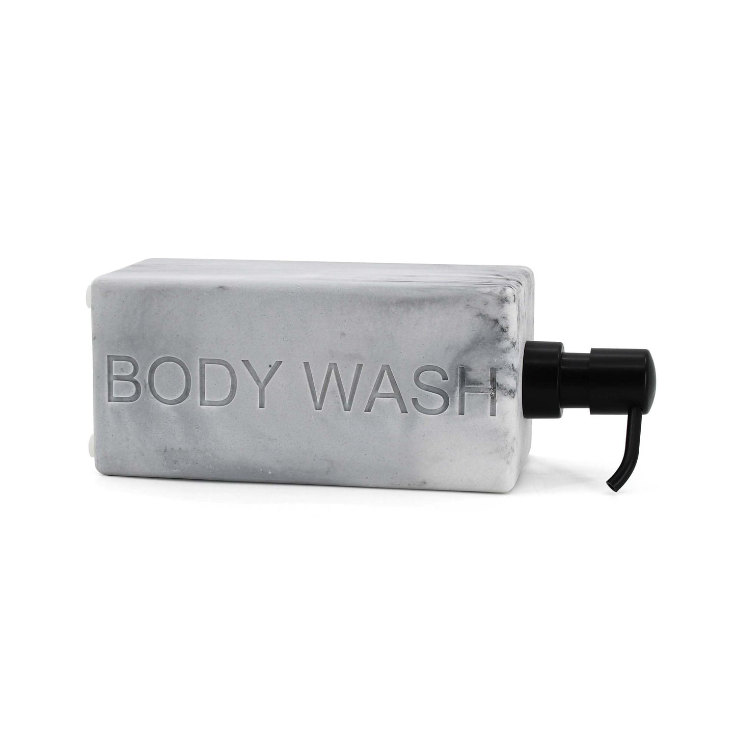 Indecor Home Rectangular Resin Dispenser Premium Bathroom Shampoo Conditioner Body Wash Bottle Modern Refillable Pump Design