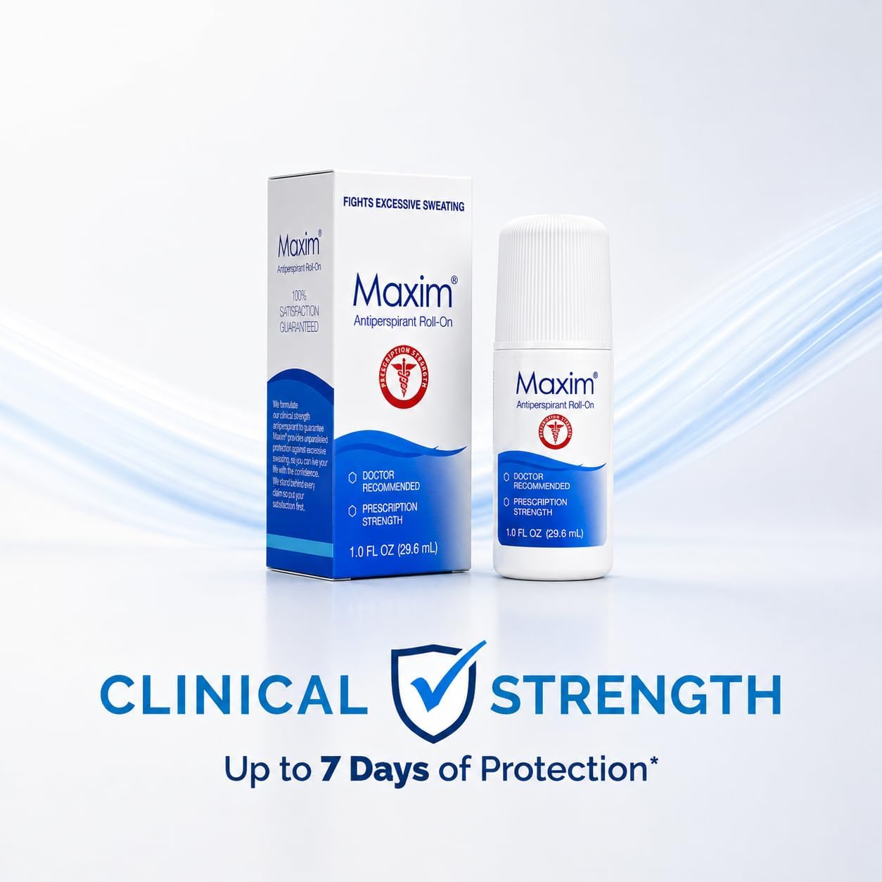 Maxim® Clinical Strength Antiperspirant for Hyperhidrosis Excessive Sweating – Stops Sweat Up to 48 Hours Per Use – Antiperspirant for Men and Women Certain to Keep you Dri
