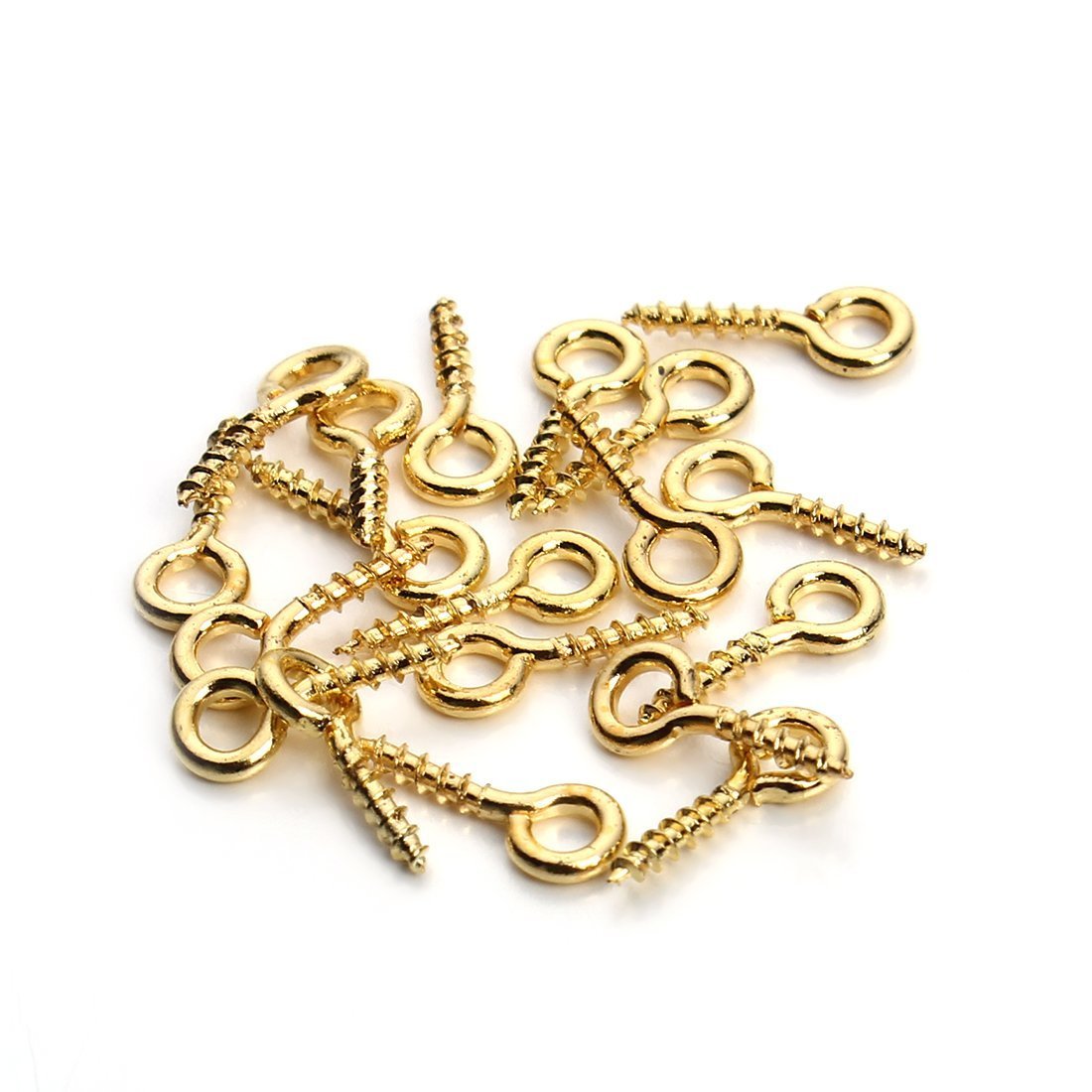 1ML Small Mini Tall Clear Glass Bottles/Jars with Corks Stoppers for Arts & Crafts, Projects, Decoration, Party Favors+ Gold Metal Eye Hook Pin Screws,200 Pcs