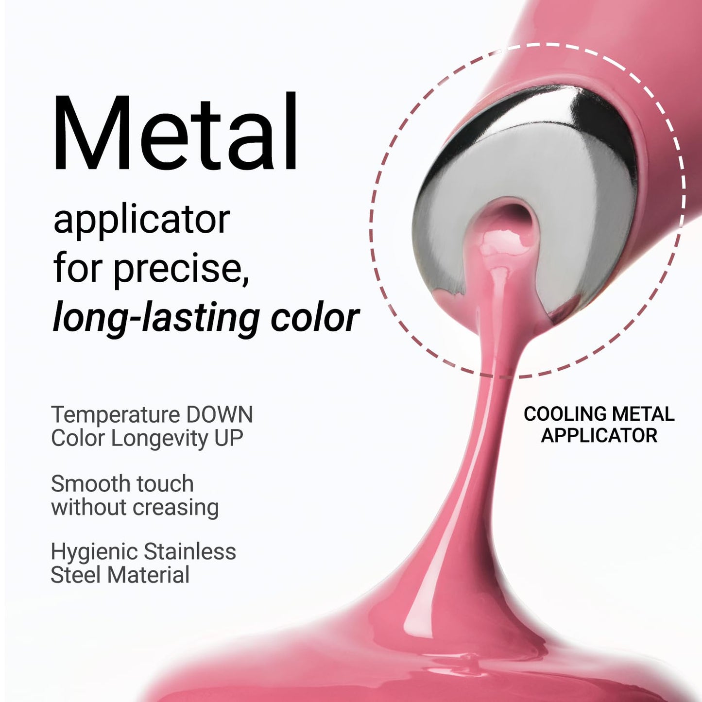 JUNG SAEM MOOL LIP-PRESSION Metal Serum Gloss | Hydrating Tinted Lip Balm with a Hygiene Precision Metal Applicator & Serum Infused Ingredients, Korean Lip Plumper Gloss (Rose Doze)