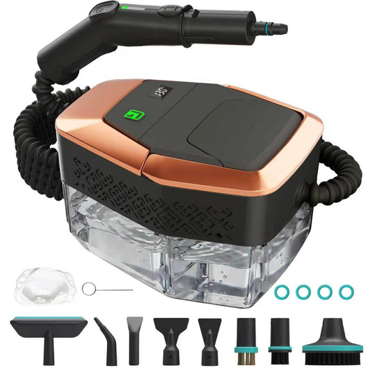 Gsskny Steam Cleaner, 3-Level Adjustable Handle, 15s Heat-Up, Steamer for Cleaning With 1.8L Large Tank, Handheld Steam Cleaner for Home, Bathrooms, Tile,Car. Dry Burn Protection(14pcs Accessories)