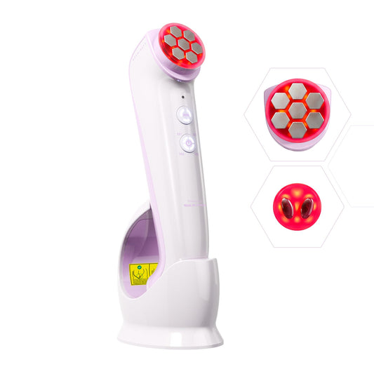 DermRays Multi-Functional Microcurrent Device with 650nm Red Light, 4-in-1 Facial Toning Tool with Multi-Leading Tech for a Visibly Radiant & Youthful Appearance