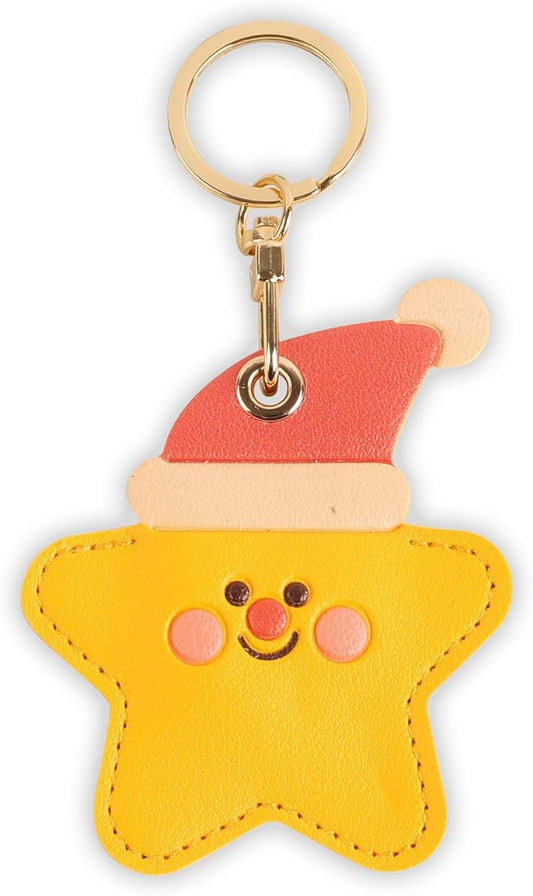Leather Keychain Case Holder Compatible with Apple AirTag, GPS Airtag Keychain Finder Tracker with Key Ring, Anti-Scratch Protective Air Tag Cover