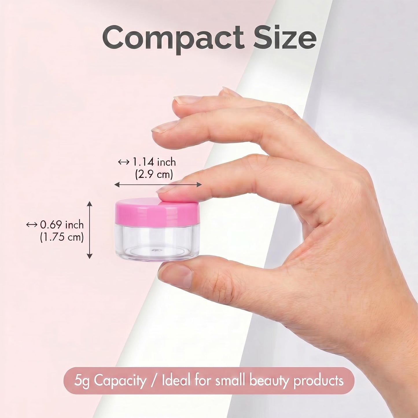 5 Gram Sample Containers with Lids, 200 Count 5ML Sample Jars, Empty Cosmetic Containers with Lids, Small Makeup Travel Containers for Glitter, Lotion, Cream, Beads, with Labels, Mini Spatulas
