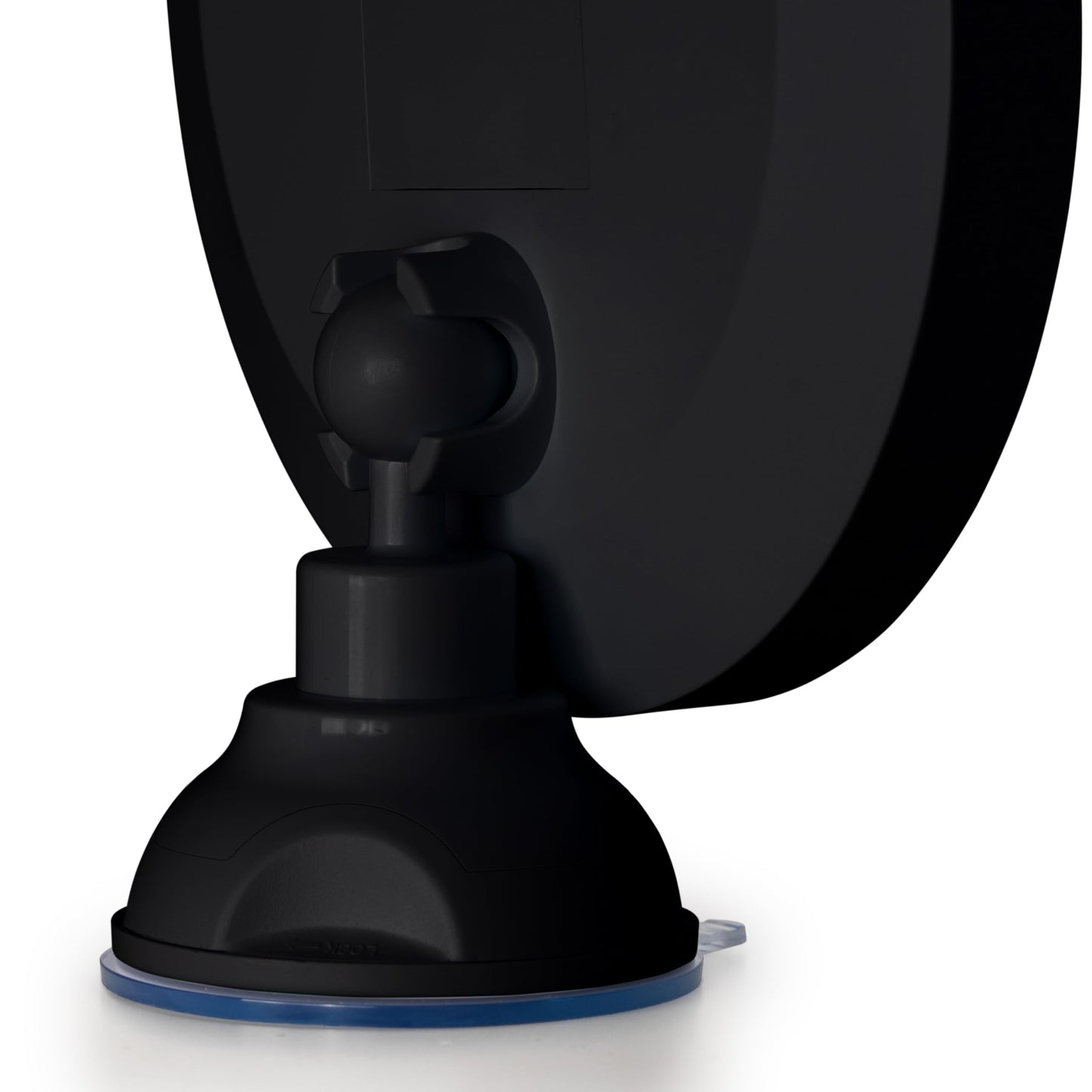 Zadro Zado 8.25-Inch x 6.9-Inch Round LED Lighted Wall Mounted Suction Cup Makeup Mirror with 10X Magnification and Touch Controls (Black)
