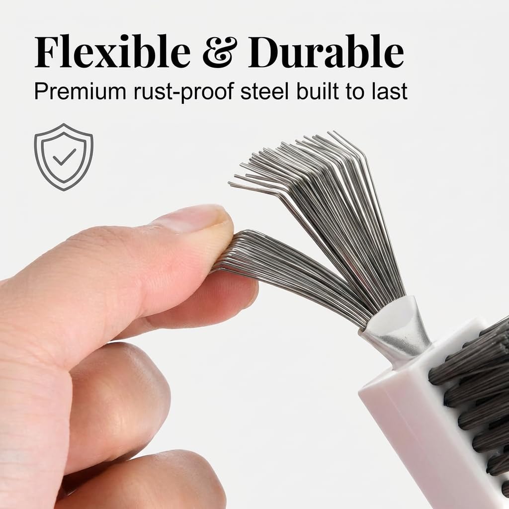 Hair Brush Cleaner 2-in-1 with Steel Wire & Bristles Bristles+Rake Deep Clean (1 PCS)