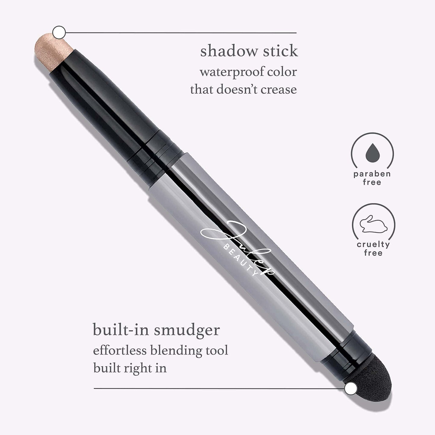 Julep It's Balm 2-in-1 Lip Balm + Buildable Lipstick with Semi-Gloss Finish for Dry, Cracked & Chapped Lips, 90's Neutral - Eyeshadow 101 Crème to Powder Waterproof Eyeshadow Stick Pearl Shimmer