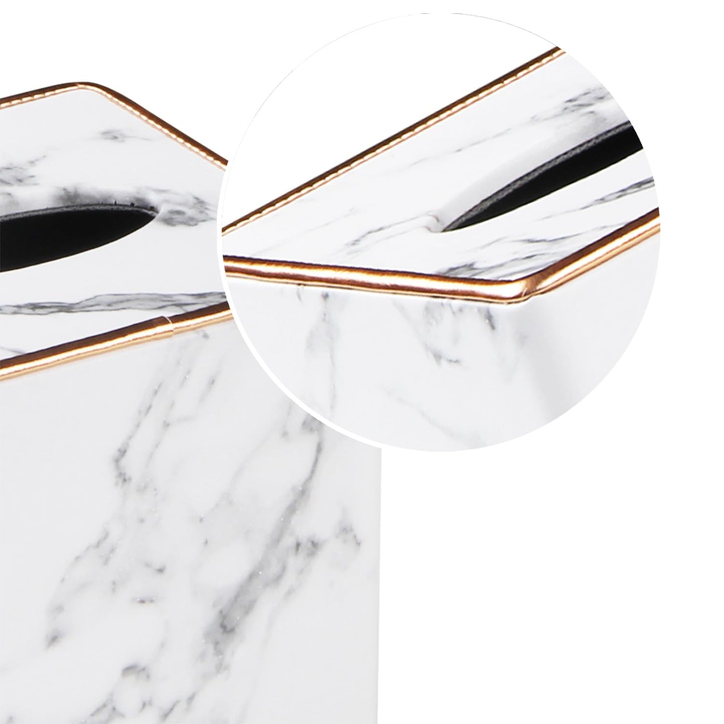 Leather Tissue Box Cover Square,Decorative Cube Tissue Box Holder with Magnetic Bottom,Facial Paper Organizer Table Napkin Case Dispenser for Bathroom,NightStand,Coffee Car,Home,Office